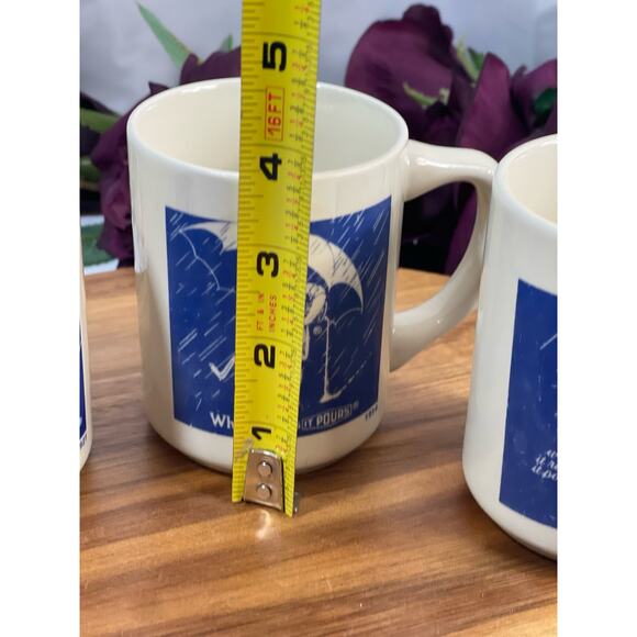 Set of 3 Vintage Morton Salt Girl Coffee Mugs - When it Rains it Pours - Picture 6 of 8